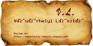 Vásárhelyi László névjegykártya