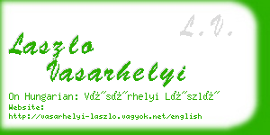 laszlo vasarhelyi business card